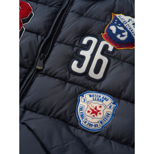 Blauer Piumino smanicato Gilet Uomo con patch Jackson Blu - Francavilla Moda